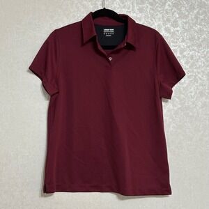 Lands' End‎ Outfitters Golf Polo Shirt Short Sleeve Casual Top Burgundy M